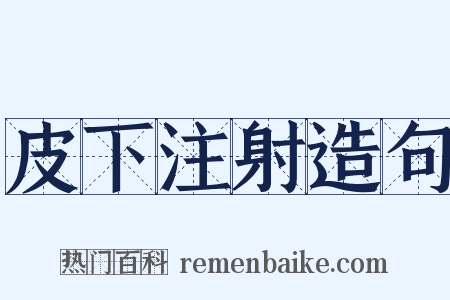 皮下注射造句是什么意思的图片